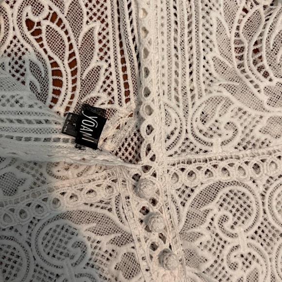 Anthropologie Yoana Baraschi crochet coverup boho dress women’s large embroider - Picture 10 of 11